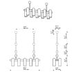Candelabru modern cu 10 brate din alama masiva si abajururi din sticla opal, Odyssey Linear SM, B144 SchwungHome